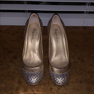 Silver and Gold Textured Pump